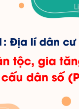 Bài 1. Dân tộc, gia tăng dân số và cơ cấu dân số (Phần I)